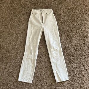 Abercrombie & Fitch High Rise White Jeans